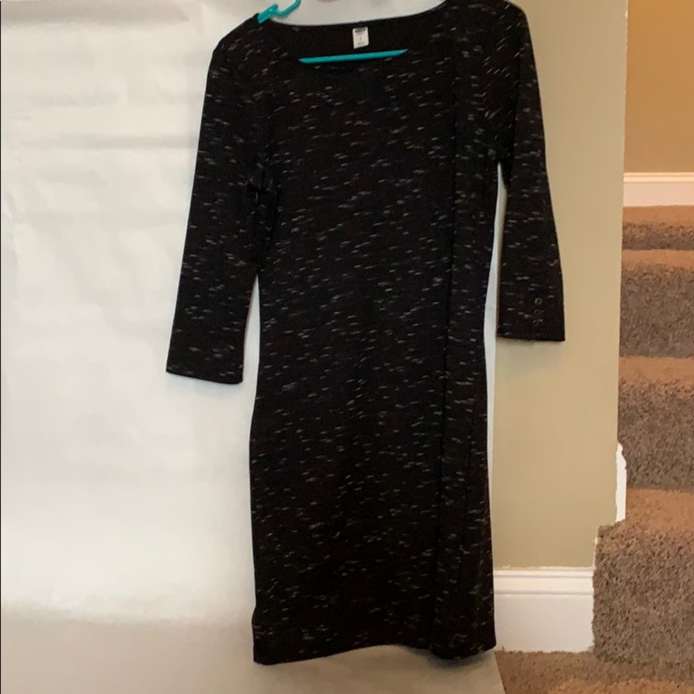 Casual black and white cotton dress